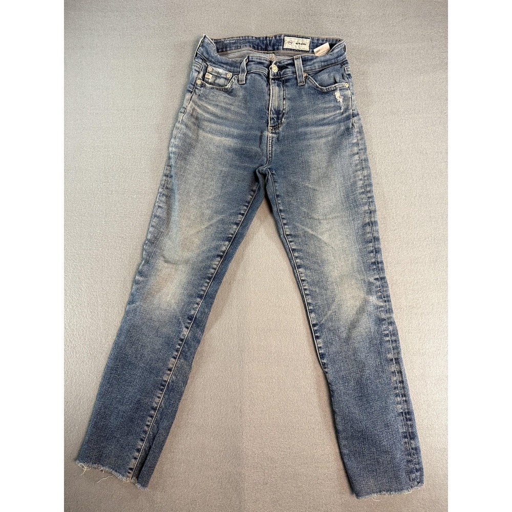 AG Adriano Goldschmied Mari Crop Jeans Womens 25R Medium Blue High Rise Straight